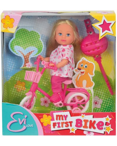 Комплект Simba Toys Evi Love - Еви, с розово колело и розова каска - 2