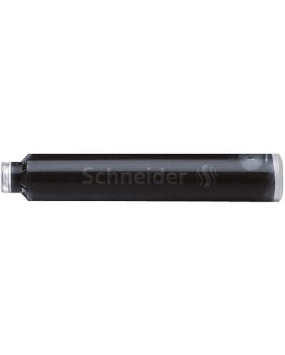 Комплект патрончета за писалка Schneider - Черни, 6 броя - 2