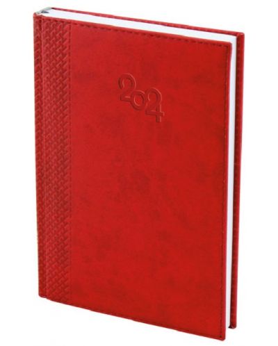 Комплект календар-бележник Spree - Червен, с химикалка Parker Royal Jotter Originals Glam Rock, червена - 2