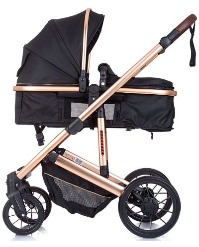 Комбинирана бебешка количка Chipolino - Енигма, черна - 4