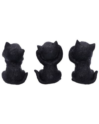 Комплект статуетки Nemesis Now Adult: Humor - Three Wise Kitties, 8 cm - 3