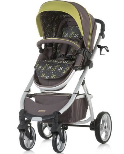 Детска комбинирана количка 2 в 1 Chipolino - Up &amp; Down, трюфел