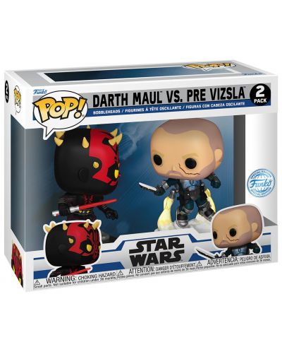 Комплект фигури Funko POP! Movies: Star Wars - Darth Maul VS. Pre Vizsla (The Clone Wars) (Special Edition) - 2