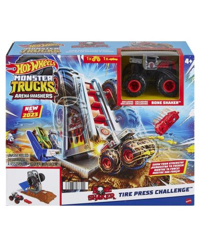 Комплект Hot Wheels Monster Trucks - Световна арена, Tire Press Challenge - 1