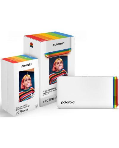 Комплект фото принтер Polaroid - Hi Print, Gen2, White - 1