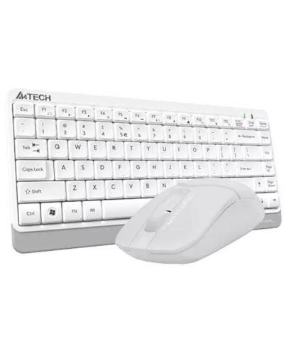 Комплект мишка и клавиатура A4tech - FG1112 Fstyler, безжичен, бял - 2