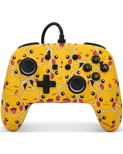 Контролер PowerA - Enhanced, жичен, за Nintendo Switch, Pikachu Moods - 1