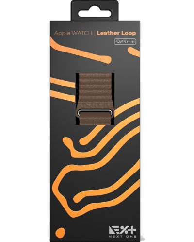Каишка Next One - Loop Leather, Apple Watch, 42/44 mm, кафява - 6