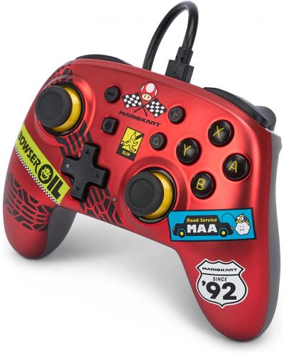 Контролер PowerA - Nano Enhanced, жичен, за Nintendo Switch, Mario Kart: Racer Red - 4