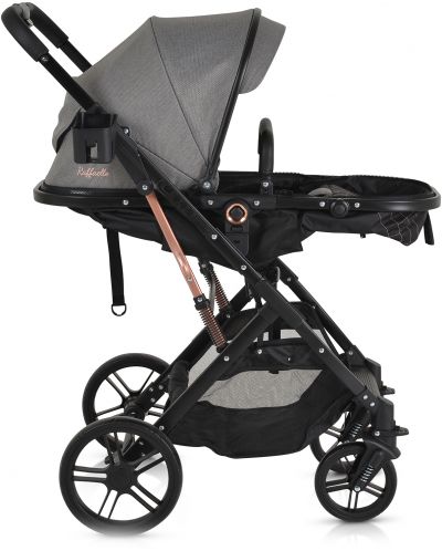 Комбинирана бебешка количка Moni - Raffaello, сива - 5