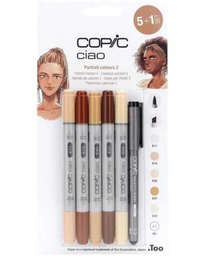 Комплект маркери Copic Ciao - Portrait colours 2 - 1