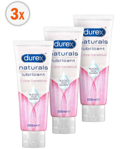 Комплект Naturals Extra Sensitive Лубрикант, 3 х 100 ml, Durex - 1