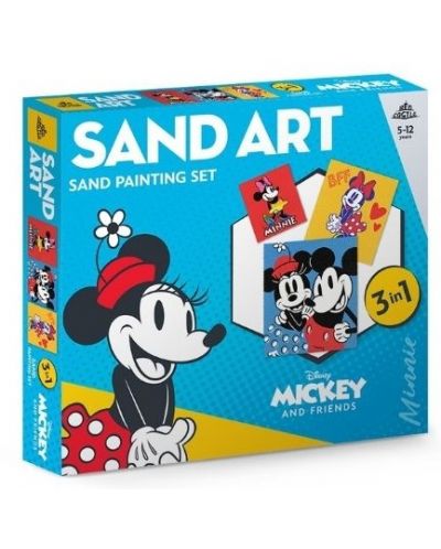 Комплект за оцветяване с пясък Red Castle - Sand Art, Minnie Mouse - 1
