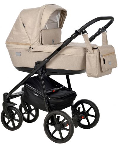 Комбинирана детска количка 3в1 Baby Giggle - Broco, бежова - 1