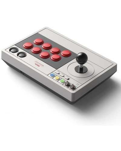Безжичен контролер 8BitDo - Arcade Stick, бял (Nintendo Switch/PC) - 2