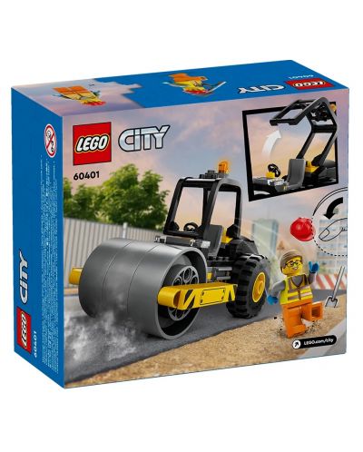Конструктор LEGO City - Строителен валяк (60401) - 2