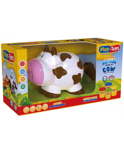 Комплект с моделин Play-Toys - Щастливата крава - 1