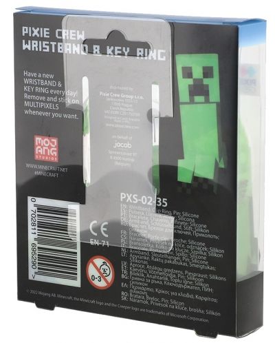 Комплект гривна с ключодържател и пинче Pixie Crew - Minecraft - 3