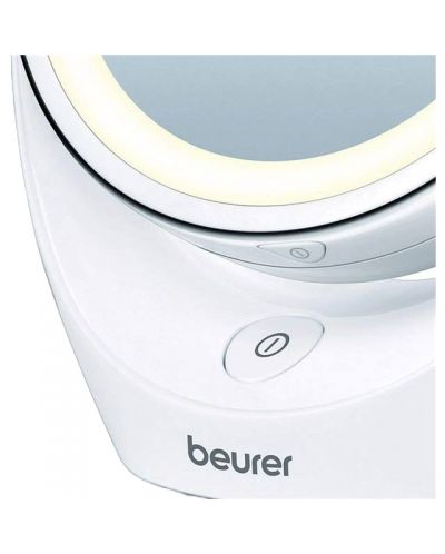 Козметично LED огледало Beurer - BS 49, 5x Zoom, 11 cm, бяло - 2