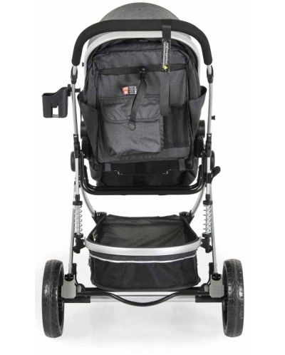 Комбинирана бебешка количка Moni - Ciara, сива с черно - 5