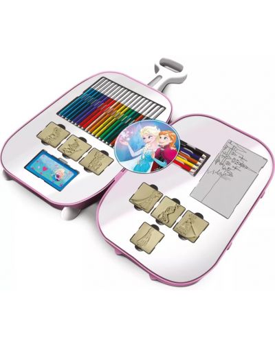 Комплект за оцветяване в куфарче на колелца Multiprint - Frozen, асортимент - 3