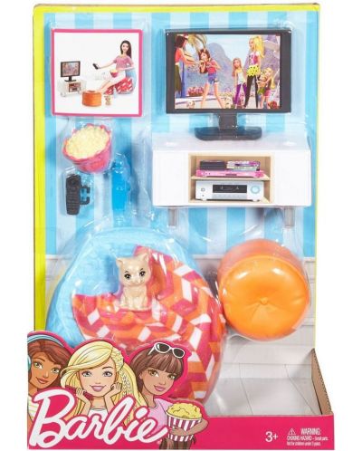 Комплект Mattel Barbie Outdoor Furniture - Домашно кино - 4
