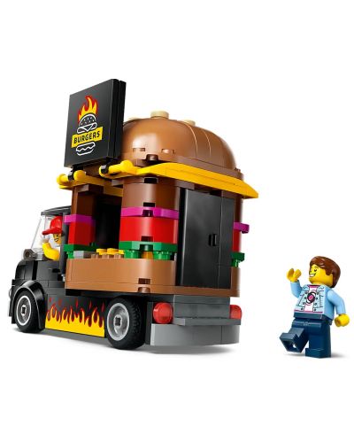 Конструктор LEGO City - Камион за бургери (60404) - 5