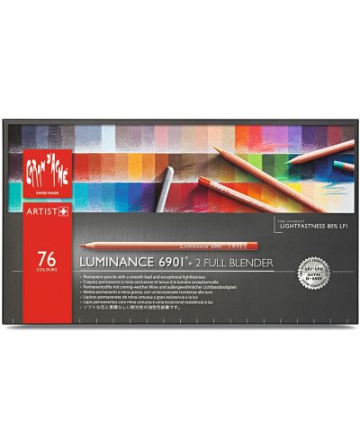 Комплект цветни моливи Caran d'Ache Luminance 6901 - 76 цвята - 1