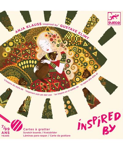 Комплект за рисуване Djeco - Вдъхнови се от Gustave Klimt - 1