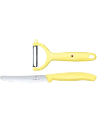 Комплект - Нож и белачка Victorinox - Swiss Classic, Trend Colors, светложълти - 2