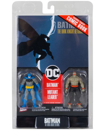 Комплект екшън фигури McFarlane DC Comics: Batman - Batman (Blue) & Mutant Leader (Dark Knight Returns #1), 8 cm - 9