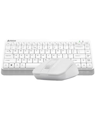 Комплект мишка и клавиатура A4tech - FG1112 Fstyler, безжичен, бял - 3