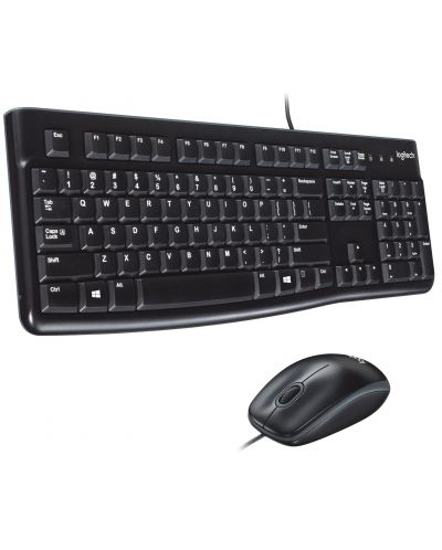 Комплект мишка и клавиатура Logitech - MK120, черен - 3