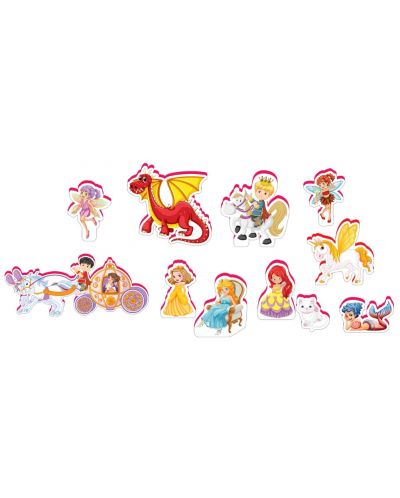 Комплект Jagu - Магнитни говорещи играчки, принцеси, 11 части - 2