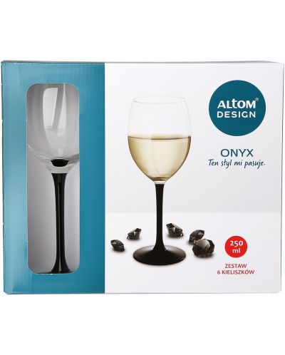 Комплект от 6 чаши за бяло вино ADS - Onyx, 250 ml - 2