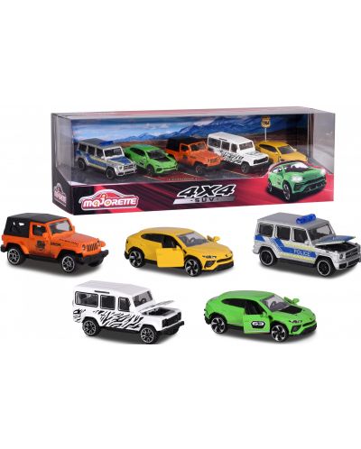 Комплект от 5 колички Majorette SUV