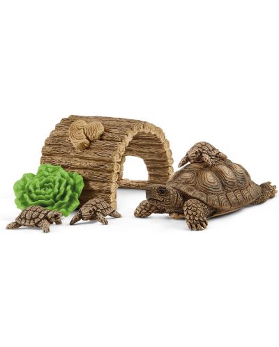 Комплект фигурки Schleich Wild Life - Дом на костенурки - 1