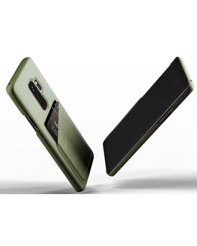 Кожен калъф с джоб Mujjo за Galaxy S9 Plus, маслинен - 2
