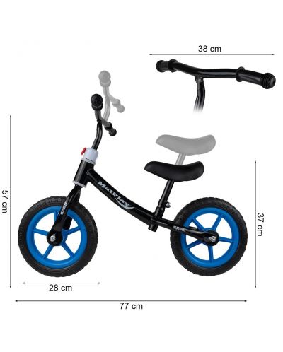 Колело за баланс MalPlay - Синьо и черно - 2