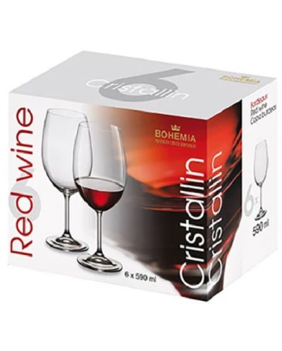 Комплект чаши за вино Bohemia - Royal Cristallin, 6 броя x 590 ml - 2