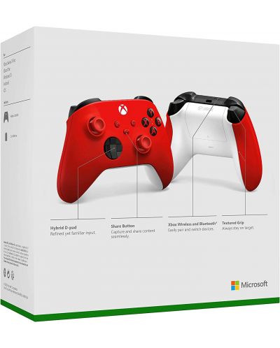 Контролер Microsoft - за Xbox, безжичен, Pulse Red - 6