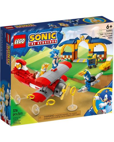 Конструктор LEGO Sonic - Работилницата на Тейлс и самолет Торнадо (76991) - 1