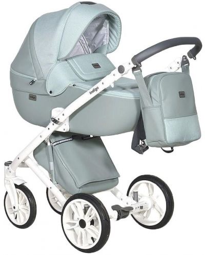 Комбинирана детска количка 3 в 1 Baby Giggle - Porto, зелена - 1