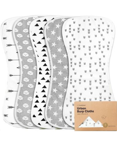 Комплект кърпи за оригване KeaBabies - Органичен памук, 5 броя - 1