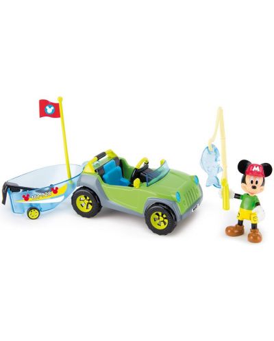 Комплект фигурки IMC Toys - Мики Маус с джип и лодка - 3