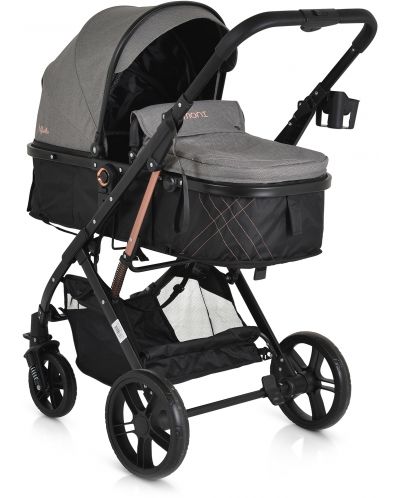 Комбинирана бебешка количка Moni - Raffaello, сива - 6