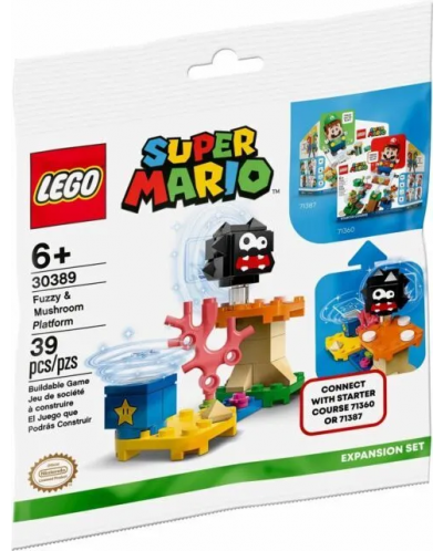 Конструктор LEGO Super Mario - Fuzzy и платформата за гъби(30389) - 1