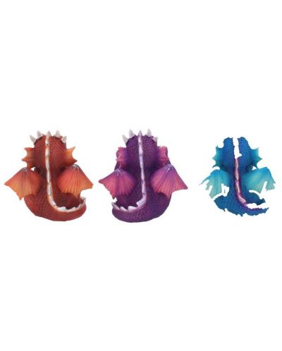 Комплект статуетки Nemesis Now Adult: Humor - Three Wise Dragonlings, 8 cm - 4