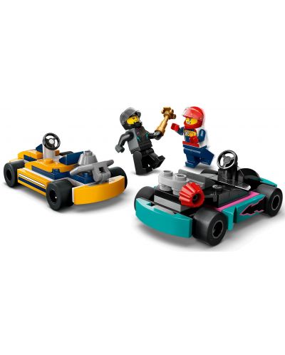 Конструктор LEGO City Great Vehicles - Картинг автомобили и състезатели (60400) - 4