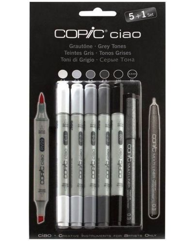 Комплект маркери Copic Ciao - Cool Grey Tones - 1